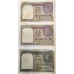 INDIA and PAKISTAN 1940 - 1981 . ONE 1 - FIVE 5 RUPEES BANKNOTES INDIA and PAKISTAN 1940 - 1981 . ONE 1 - FIVE 5 RUPEES BANKNOTES